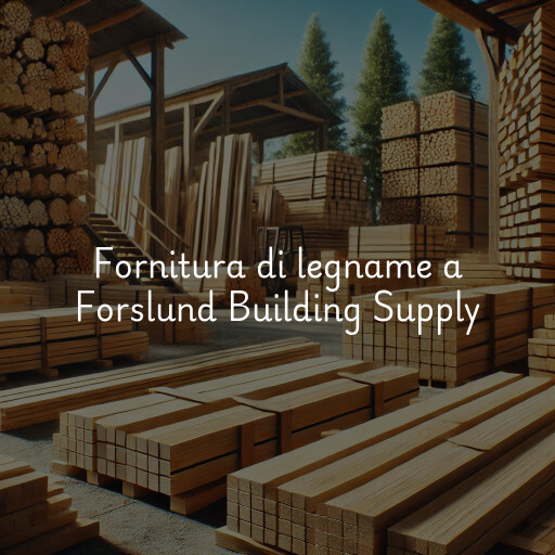 Fornitura di legname a Forslund Building Supply