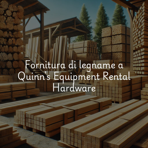 Fornitura di legname a Quinn's Equipment Rental Hardware & Excavating