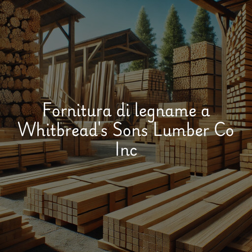 Fornitura di legname a Whitbread's Sons Lumber Co Inc