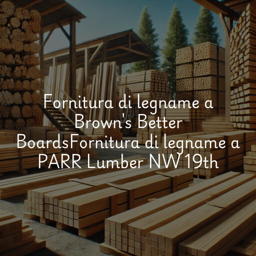 Fornitura di legname a