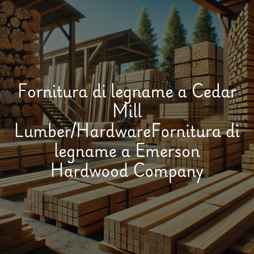 Fornitura di legname a