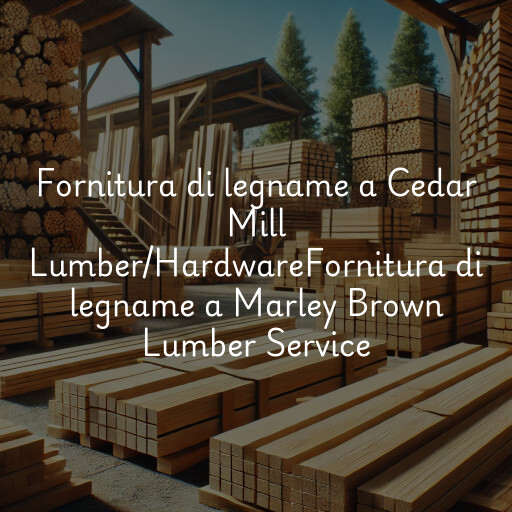 Fornitura di legname a