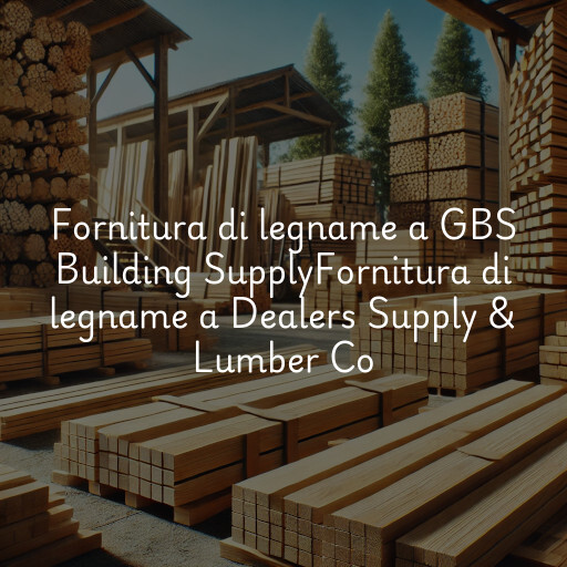Fornitura di legname a