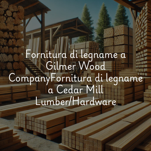 Fornitura di legname a