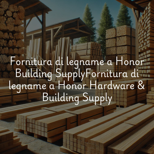 Fornitura di legname a