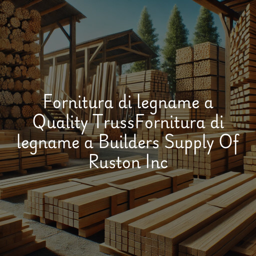 Fornitura di legname a