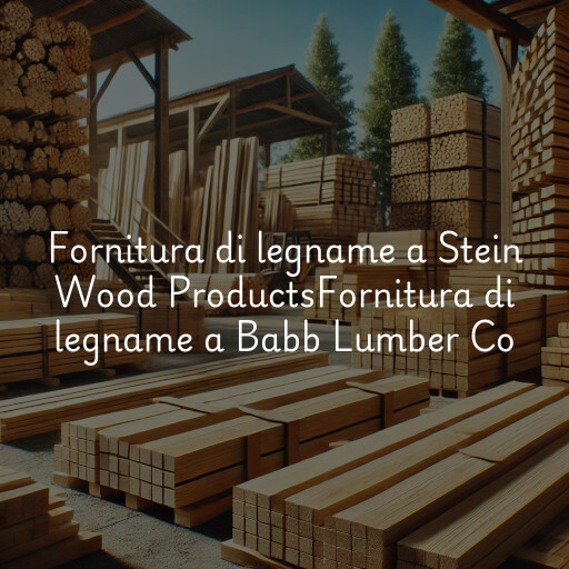 Fornitura di legname a