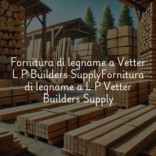 Fornitura di legname a