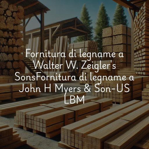 Fornitura di legname a