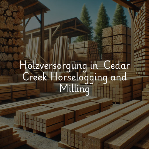 Holzversorgung in Cedar Creek Horselogging and Milling