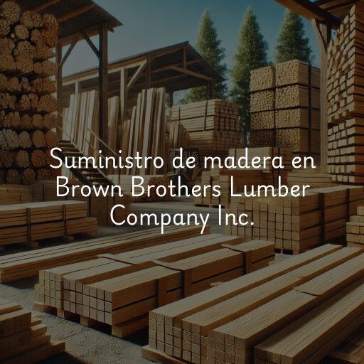Suministro de madera en Brown Brothers Lumber Company Inc.