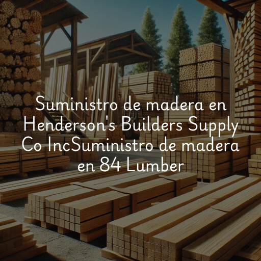 Suministro de madera en